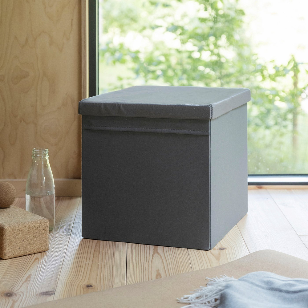 IKEA DRÖNA  (ИКЕА ДРЁНА)  -  Крышка - тёмно-серая тканевая 39x34 см