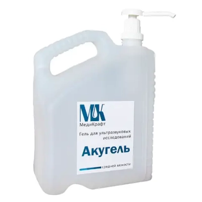 Гель для УЗИ Акугель средней вязкости бесцветный 5 кг