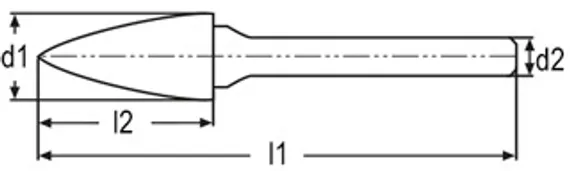 Набор борфрез с покрытием Blue-Tec из 5 шт., Karnasch, арт. 11.4926