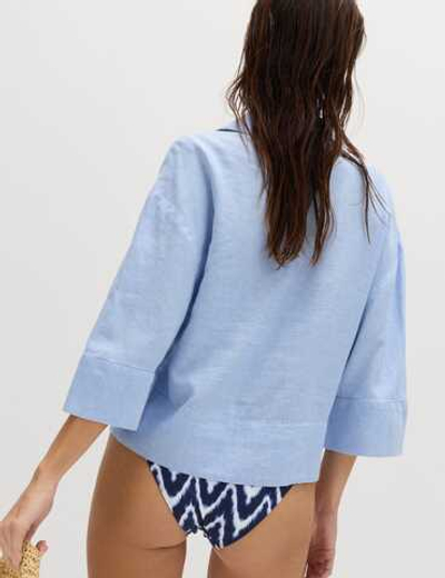 Блузка из смеси льна T52008759 - Marks & Spencer