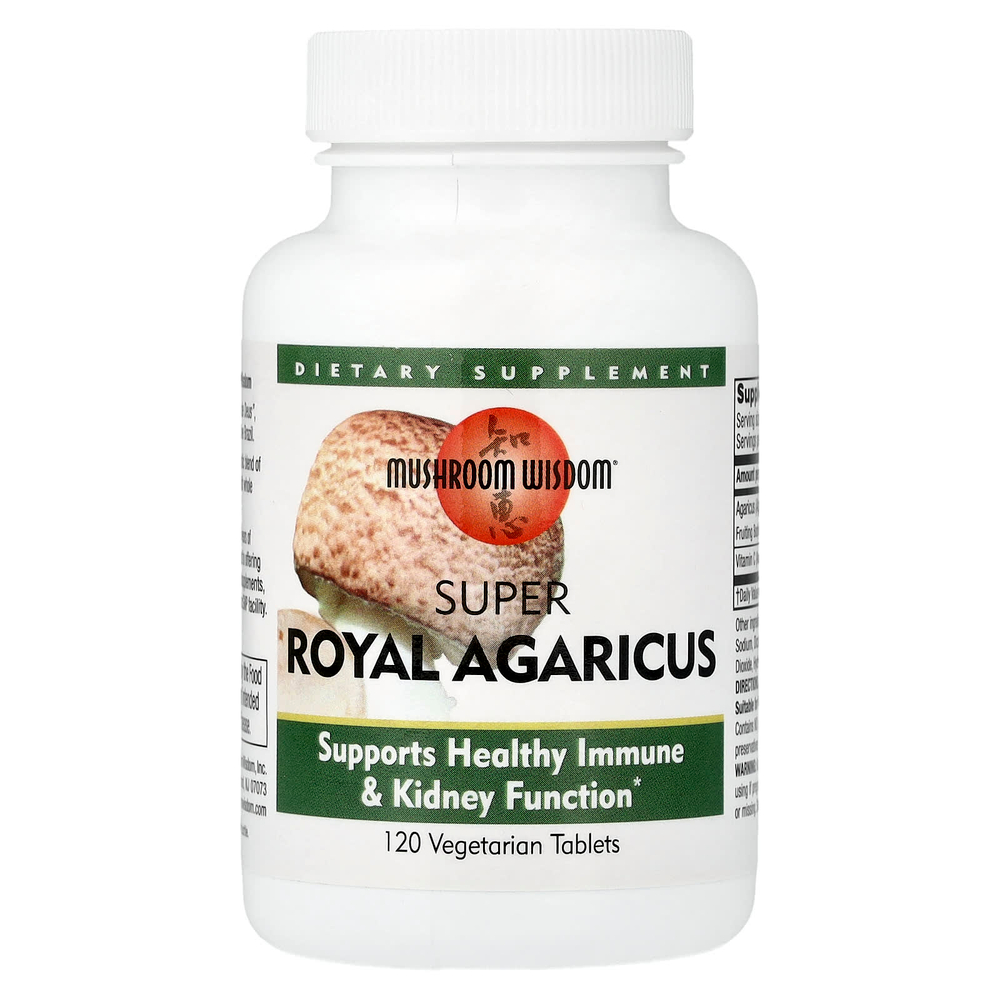 Mushroom Wisdom, Super Royal Agaricus, 120 вегетарианских таблеток