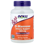 NOW Foods, D-манноза, 500 мг, 120 растительных капсул