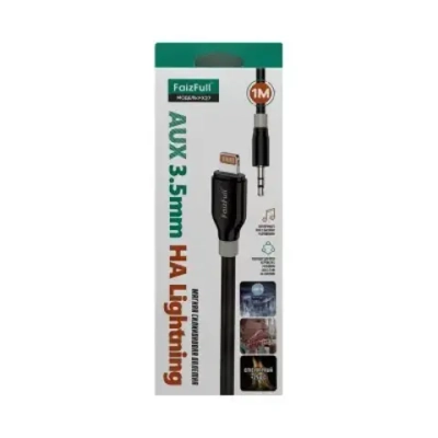 Кабель FaizFull FX27 Lightning(m) - 3.5 Jack(m) 1м Black