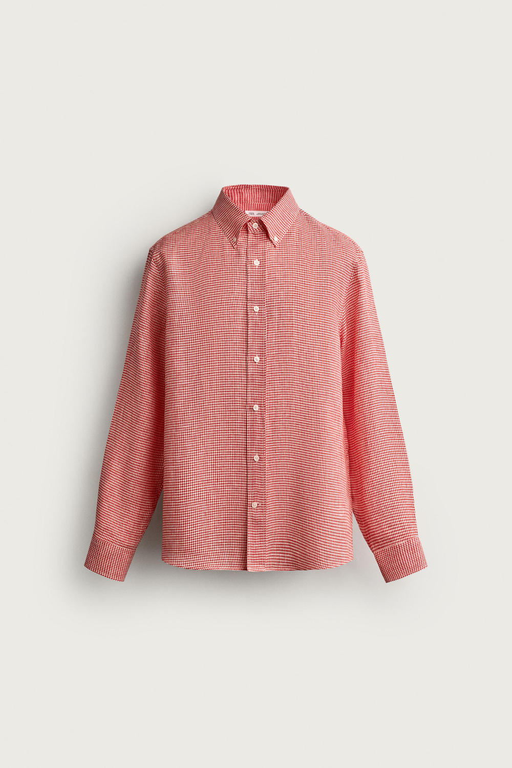 РУБАШКА REGULAR FIT В КЛЕТКУ ИЗ 100% ЛЬНА — ZARA