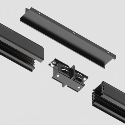 Коннектор прямой внутренний Trinity черный, TRA005CI-31B. TM Maytoni