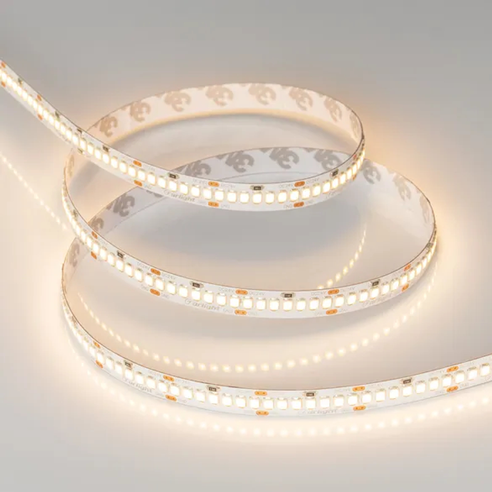 Светодиодная лента RT-A252-10mm 24V Warm2700 (11 W/m, IP20, 2835, 5m) (Arlight, Открытый) 022653(2)