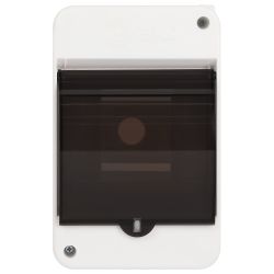 Корпус пластиковый навесной ЭРА SIMPLE КМПн 1/4 IP30 прозрачная крышка белый | Корпуса пластиковые распределительные