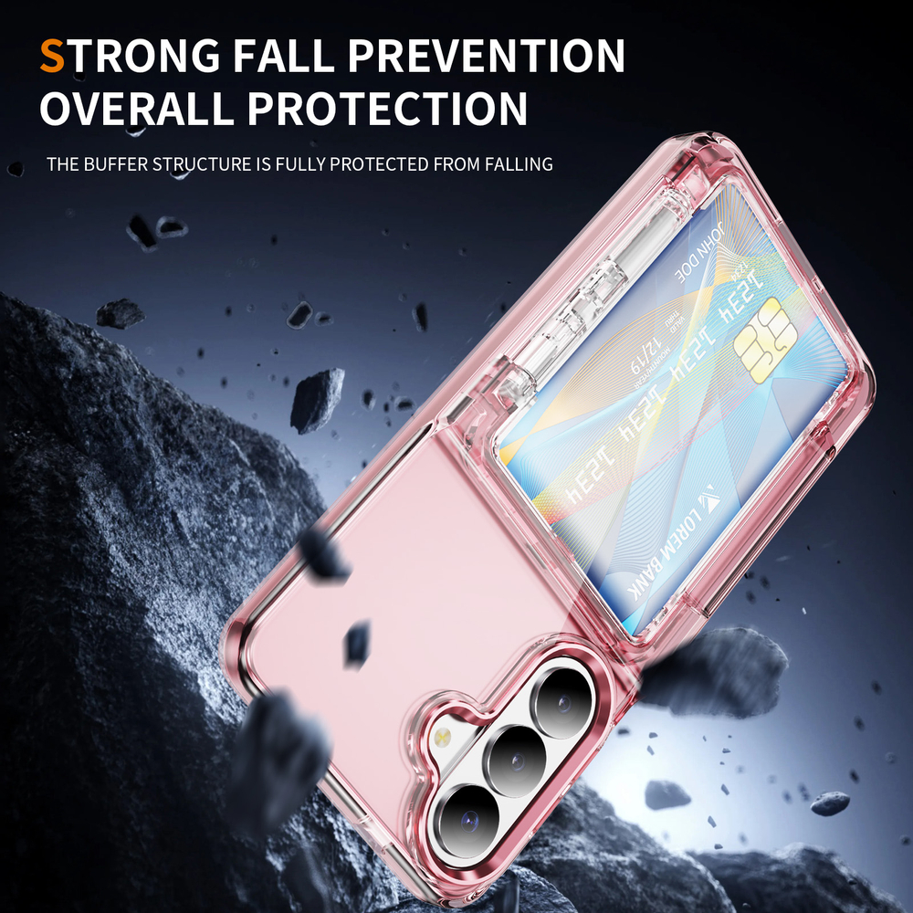Прозрачный чехол Lumen Case с подставкой 2‑в‑1 и отделением для карт: Samsung Galaxy S26+