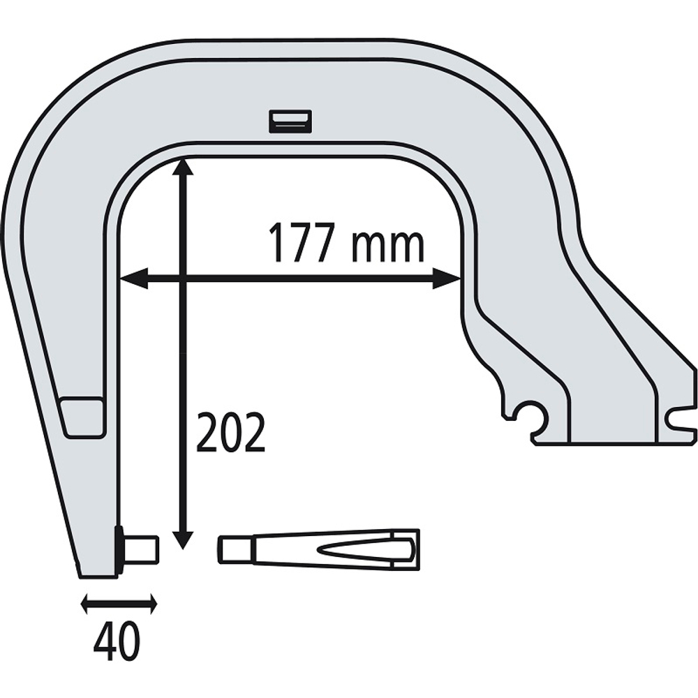 Плечо типа С (С8): C clamp для INVERTER 177х202мм, GYS (Франция)