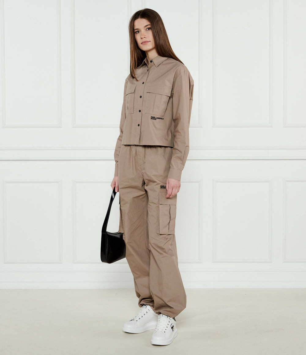 Кожаные кроссовки kapri Karl Lagerfeld - белый(KL62530N)