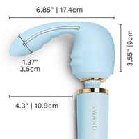 Голубая насадка 11см Flexi для массажера Le Wand LW-041