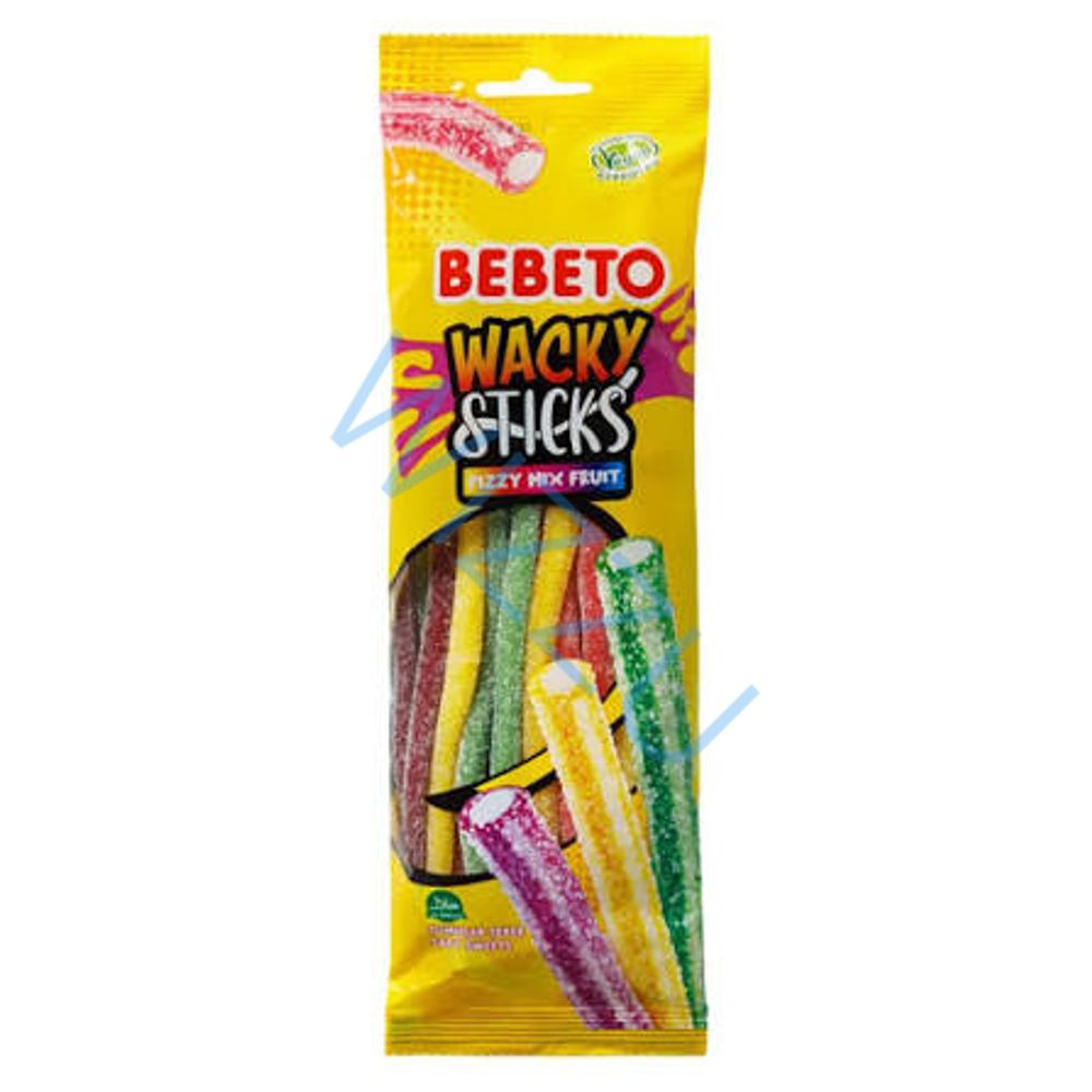 Мармелад BEBETO WACKY STICKS  FIZZY MIX  FRUIT 180г