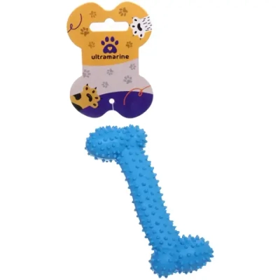 Игрушка для собаки «Bubble gum-Кость» 11*4см цвет голубой Ultramarine