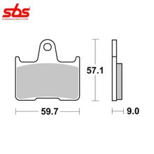 SBS 765RQ тормозные колодки задние