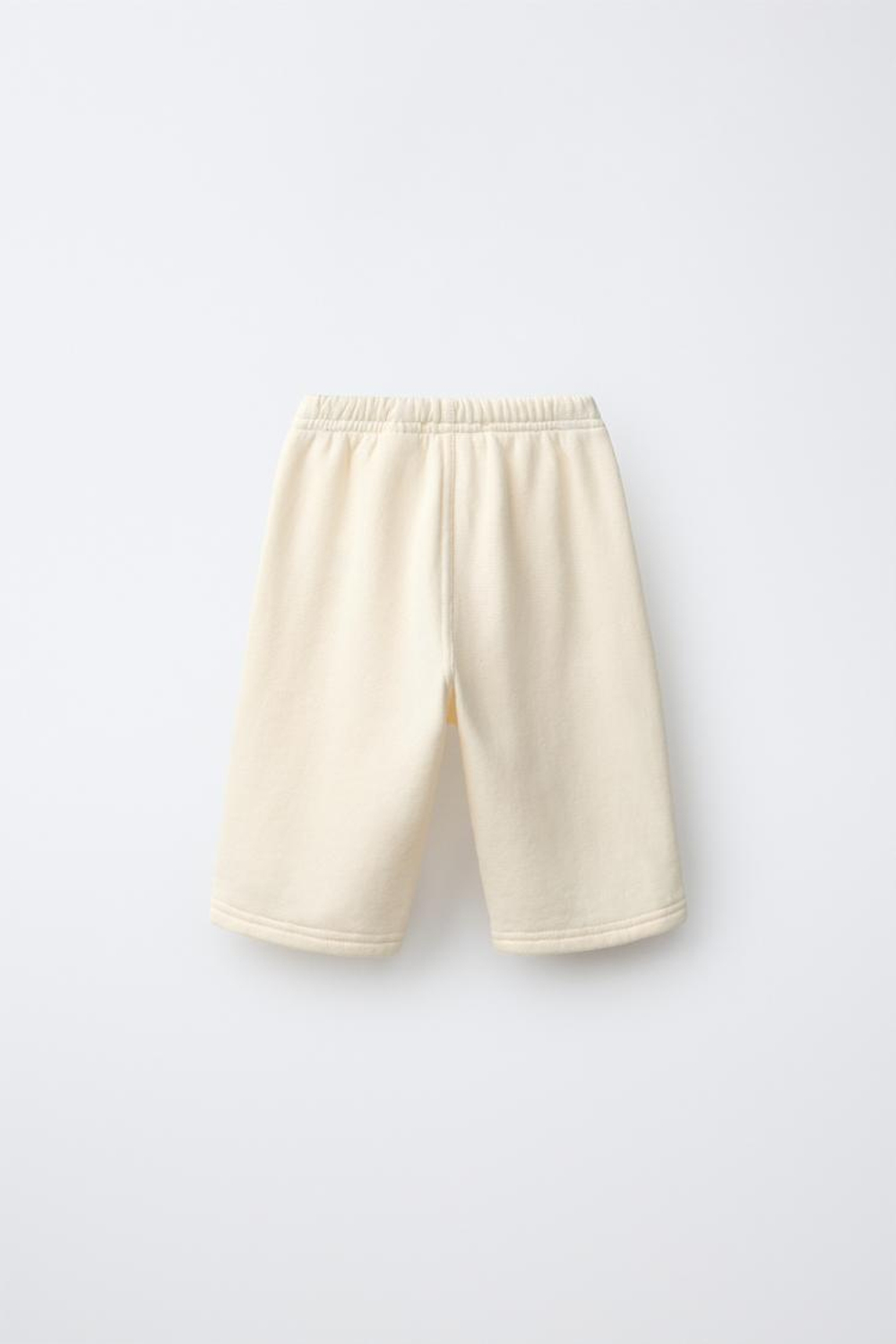 ZARA БРЮКИ БЭГГИ ИЗ ФУТЕРА, СВЕТЛЫЙ ЭКРЮ