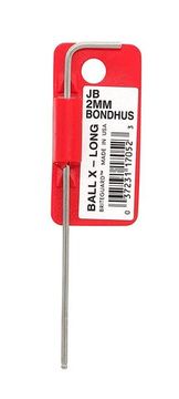 Шестигранный ключ хром, длинный с шариком 2,0 мм, 100х16 мм BONDHUS 17052