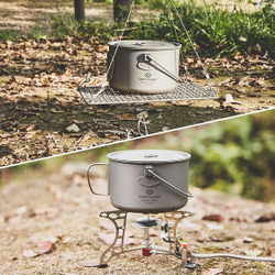 Титановая кастрюля c крышкой Cook'n'Escape CA2115 Titanium hanging pot
