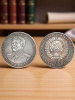 10 червонцев 2013 года Сталин Председатель Совета Министров Шпицберген Арктикуголь Копия монеты