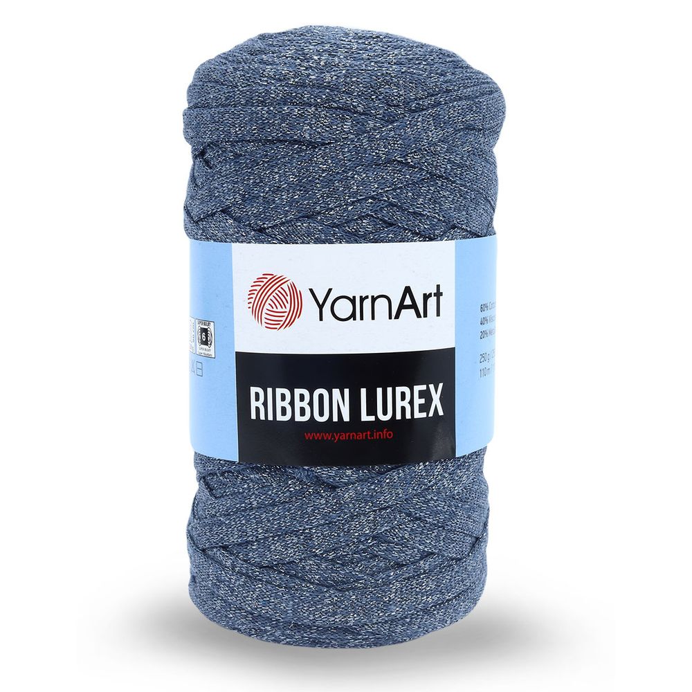 Пряжа YarnArt (ЯрнАрт) Ribbon Lurex / уп.4 мот. по 250 г, 110м, 730 джинсовый Пряжа YarnArt (ЯрнАрт) Ribbon Lurex / уп.4 мот. по 250 г, 110м, 730 джинсовый