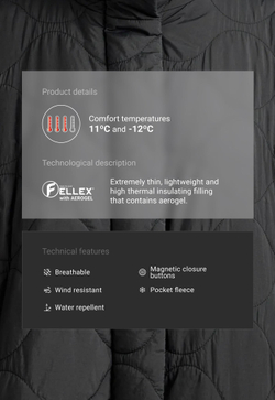 Oysho Утепленная куртка миди FELLEX® AEROGEL, черный