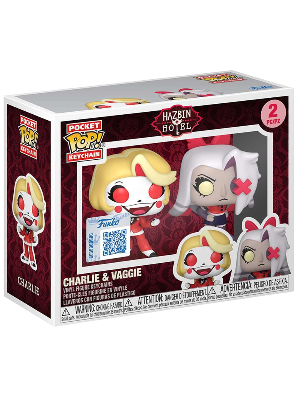 Набор брелоков Funko Pocket POP! Hazbin Hotel Charlie & Vaggie (Exc)