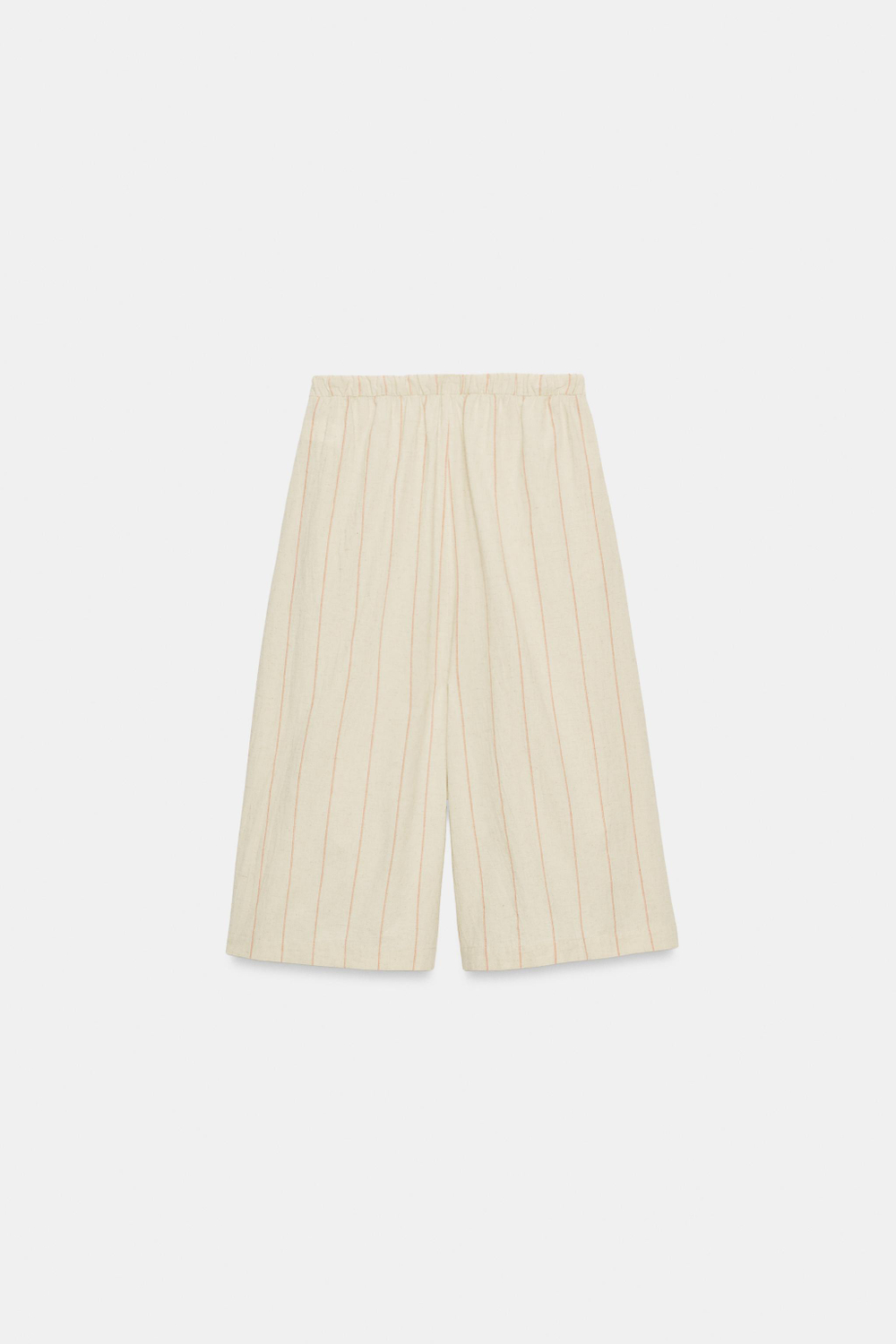 БРЮКИ-КЮЛОТЫ ИЗ СМЕСОВОГО ЛЬНА В ПОЛОСКУ — ZARA