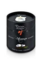 Массажная свеча с ароматом кокоса Bougie de Massage Gourmande Coco - 80 мл. (Цвет: белый)