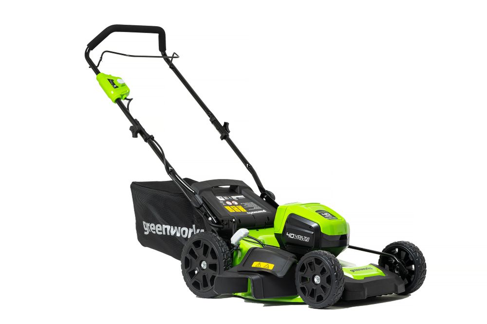 Аккумуляторная газонокосилка Greenworks GD40LM46HPK5, 40v, 46 см, (2514407UG5А), с аккумулятором 5 А·ч и быстрым зарядным устройством