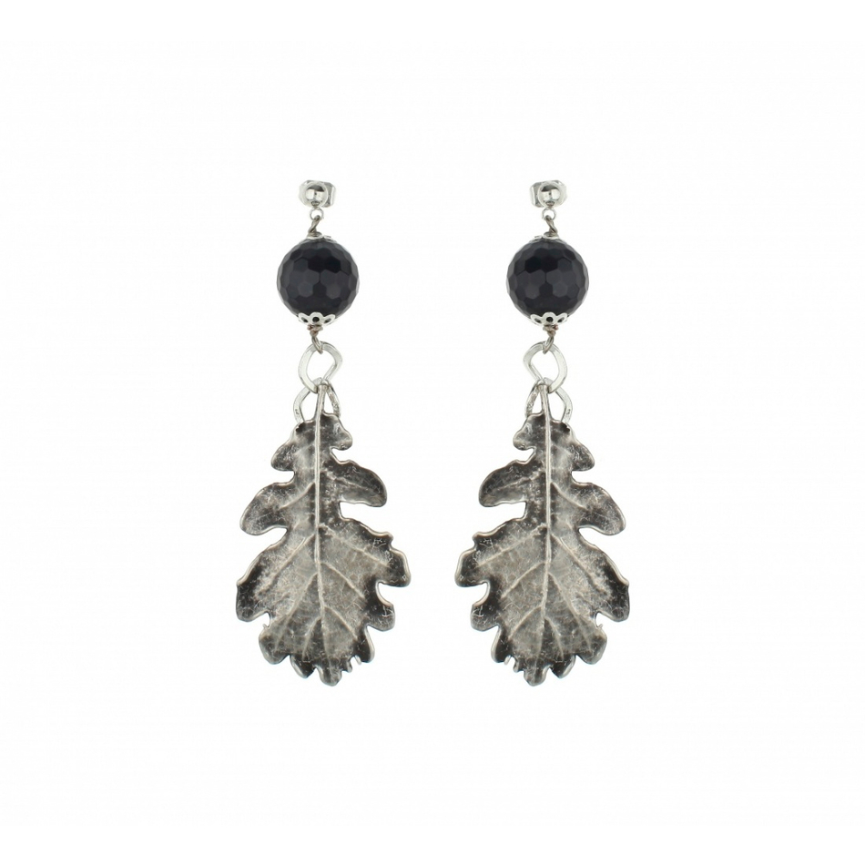 Серьги листья Ester Bijoux Дуб OR912-S BW