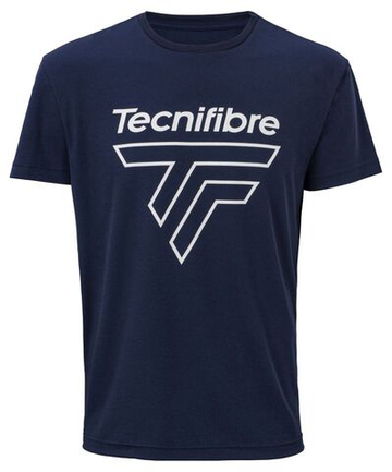 Футболка для мальчика теннисная Tecnifibre Team Corpo Junior - marine