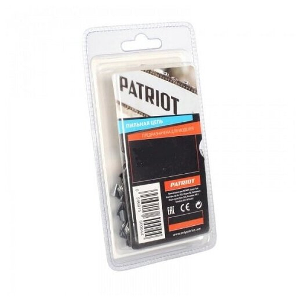 Цепь PATRIOT 91VS-55E, 3/8 1,3 55 звеньев (блистер)(862381355)