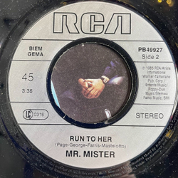 Винтажная виниловая пластинка LP Mr. Mister Kyrie (Germany 1986) 7 дюймов, 45 RPM, Single