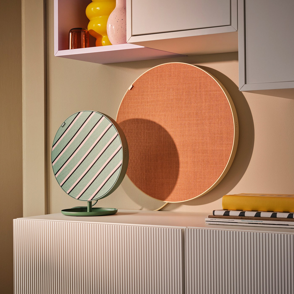 IKEA SOLSKYDD  (ИКЕА СОЛСКИДД)  -  Колонка Bluetooth - бежевая 45 см