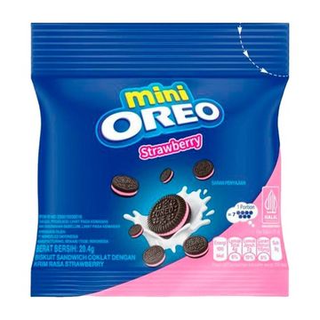 Печенье OREO Mini с клубничным кремом, 20,4 г (Индонезия)