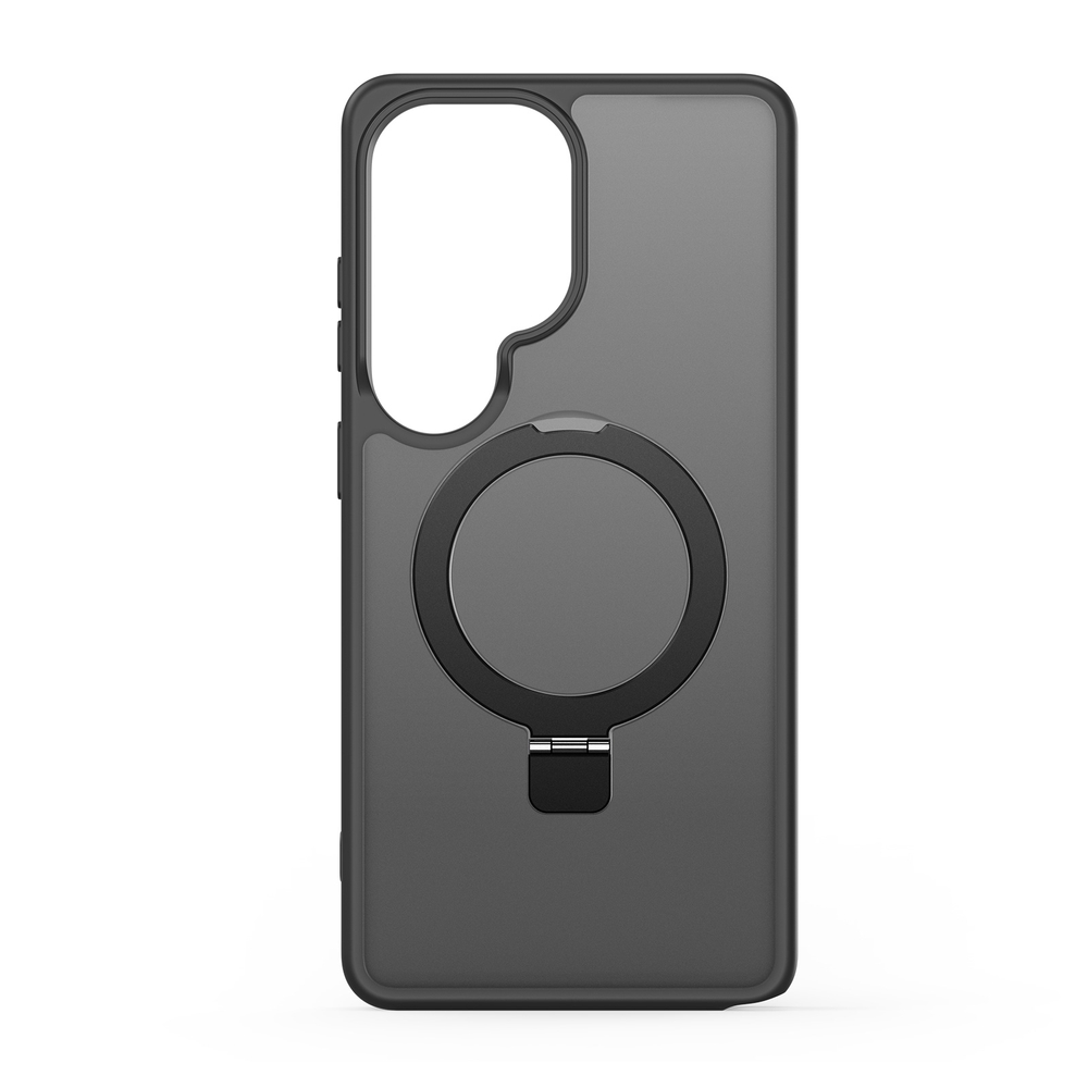 Чехол черный с MagSafe для Samsung Galaxy S26 Ultra, серия Yind Series Case от Dux Ducis (версия с магнитной откидной подставкой)