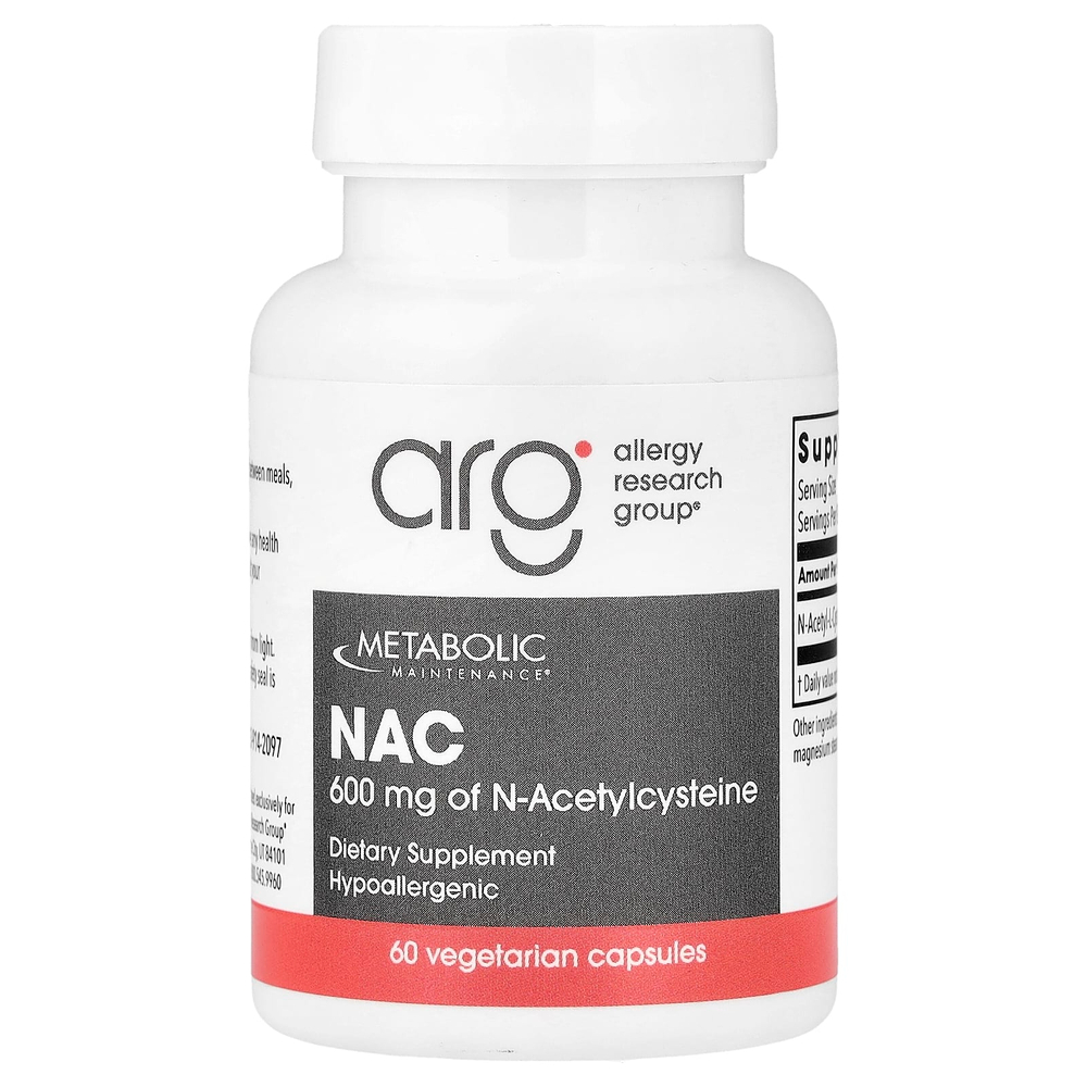 Metabolic Maintenance, NAC, 600 мг, 60 вегетарианских капсул