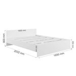 МС Мадера Кровать без ящ. М1600 с дсп 1600*2000 б/матр. (лдсп белый)