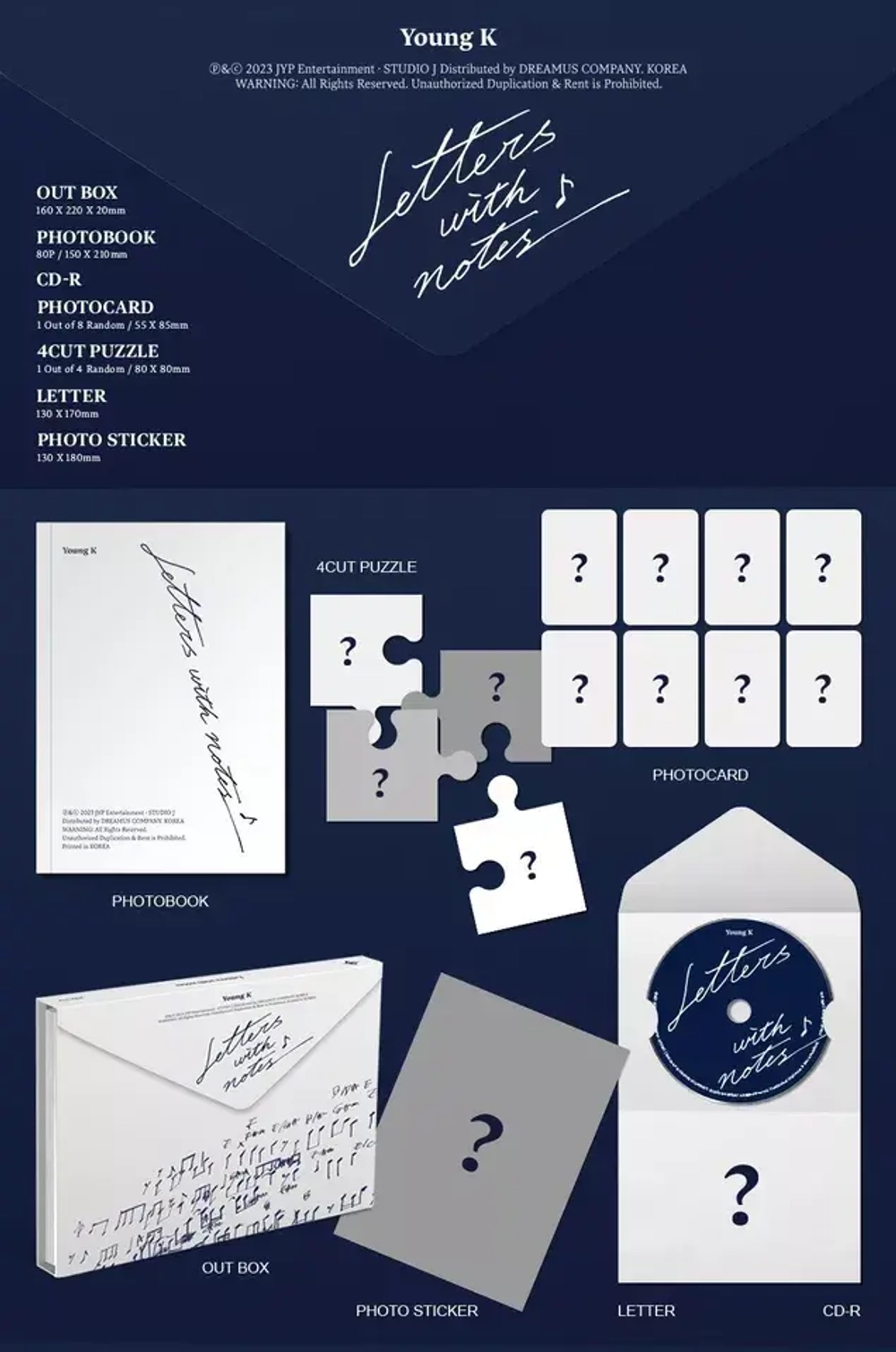 Альбом Young K DAY6 - Letters with notes