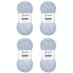 Пряжа Astra Premium (Астра Премиум) Джинс, (Jeans) / уп.4 мот. по 50 г, 135 м, 517 ледяной голубой