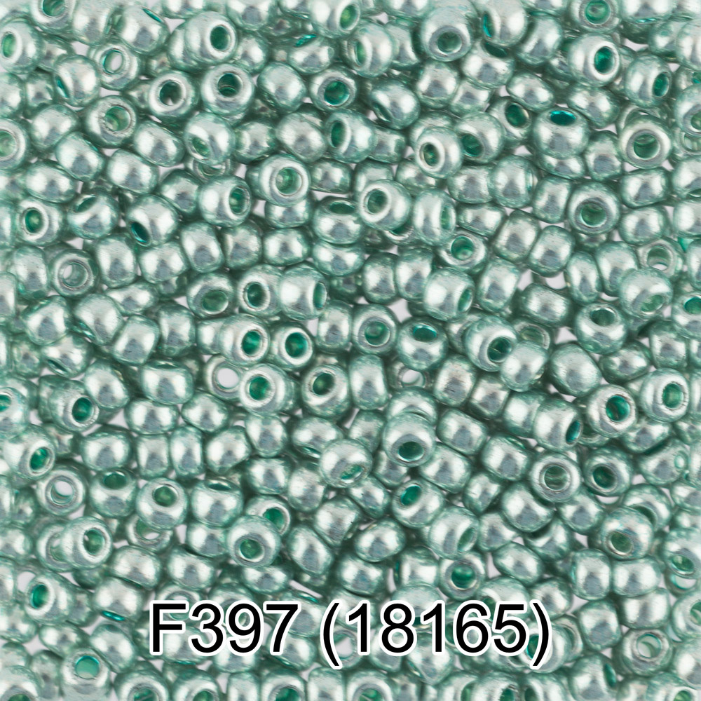 Бисер Чехия "GAMMA" круглый 6 10/0 2.3 мм F397 св. зеленый/металлик ( 18165 )
