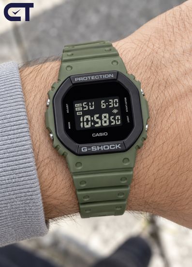 CASIO DW-5610UU-3 G-SHOCK мужские наручные часы — оливковый корпус, Super Illuminator и водостойкость 200 м