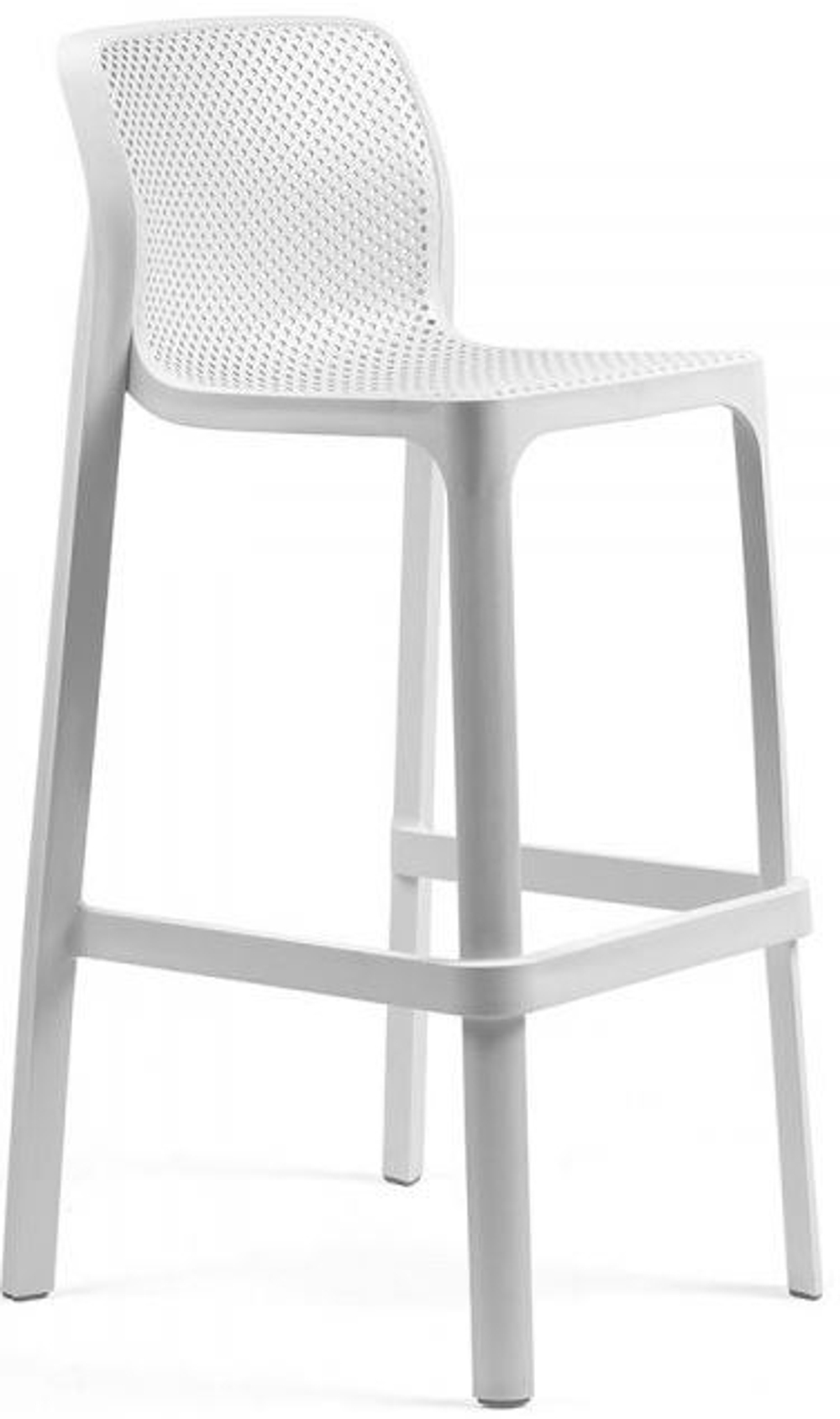 Стул пластиковый барный Nardi Net Stool, белый