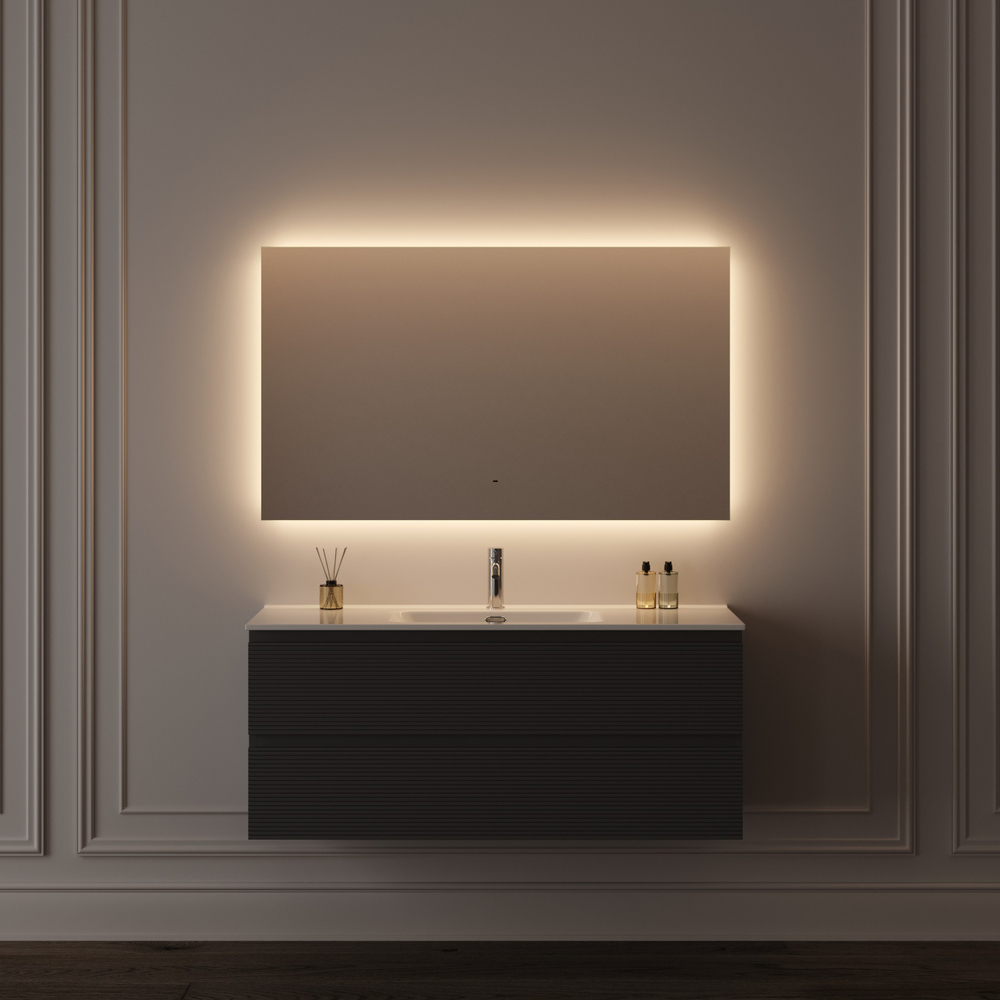 Зеркало для ванной комнаты SANCOS Поле 2.0 (Square 2.0) 1200х700 led подсветка 2700K/4000K/5000K SQ2.1200