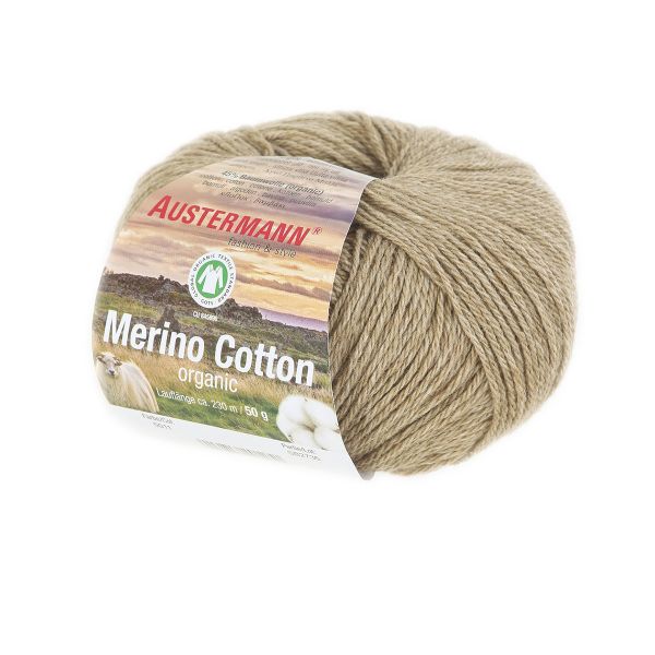 Пряжа Austermann (Аустерманн) Merino Cotton organic / уп.10 мот. по 50 г, 230 м, 12017