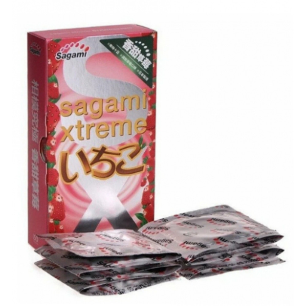 Презервативы Sagami xtreme strawberry 10 шт.
