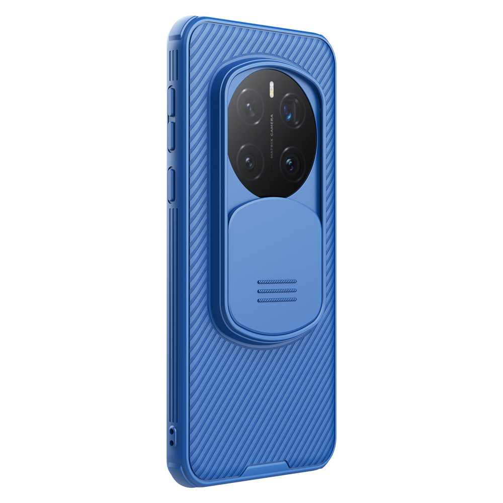 Чехол синего цвета от Nillkin с сдвижной шторкой для камеры для Honor Magic 7 Pro, серия CamShield Pro