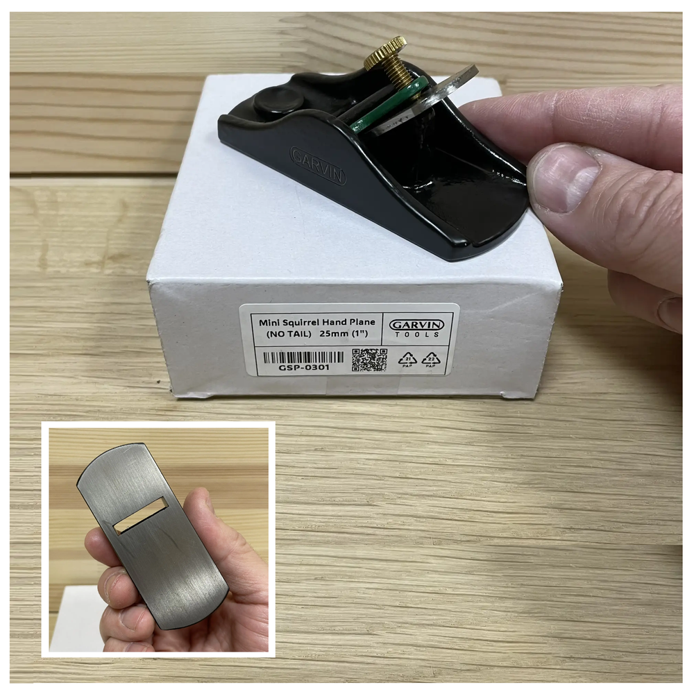 Рубанок металлический мини GARVIN Mini Squirrel Plane "Белка без хвоста" 85 мм, лезвие 25 мм SSP-0301
