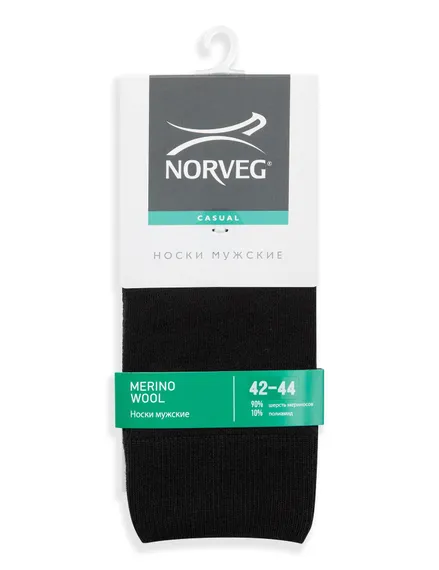 Термоноски мужские Norveg  Merino Wool 9ММRU-002,черный
