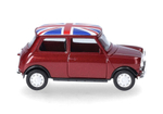 Автомобиль Mini Mayfair с правым рулем, 2 дополнительными фарами и двухсекционной решеткой, цвет Nightfire Red Metallic