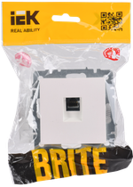 BRITE Розетка компьютерная RJ45 кат.5E РК10-БрЖ жемчуг IEK